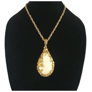 Vintage Brutalist 1970s Love Witch necklace